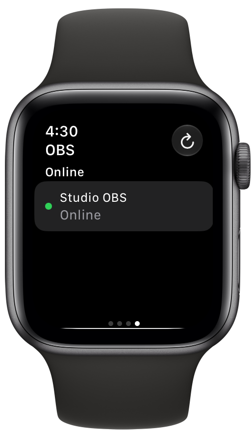OBS status on Apple Watch